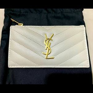 YSL zip card case
